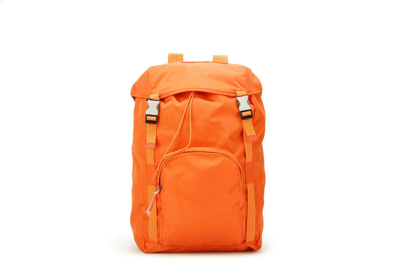 2014 Prada technical fabric backpack V164 orange sale